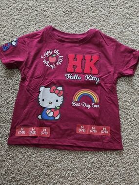 BRAND NEW Hello Kitty Girls' Pink Graphic Tee - 'Best Day Ever'
